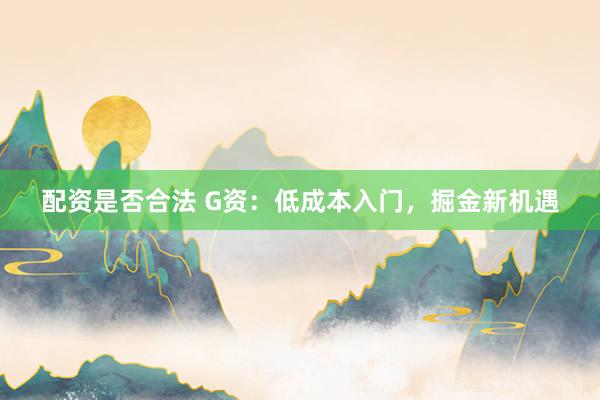 配资是否合法 G资：低成本入门，掘金新机遇